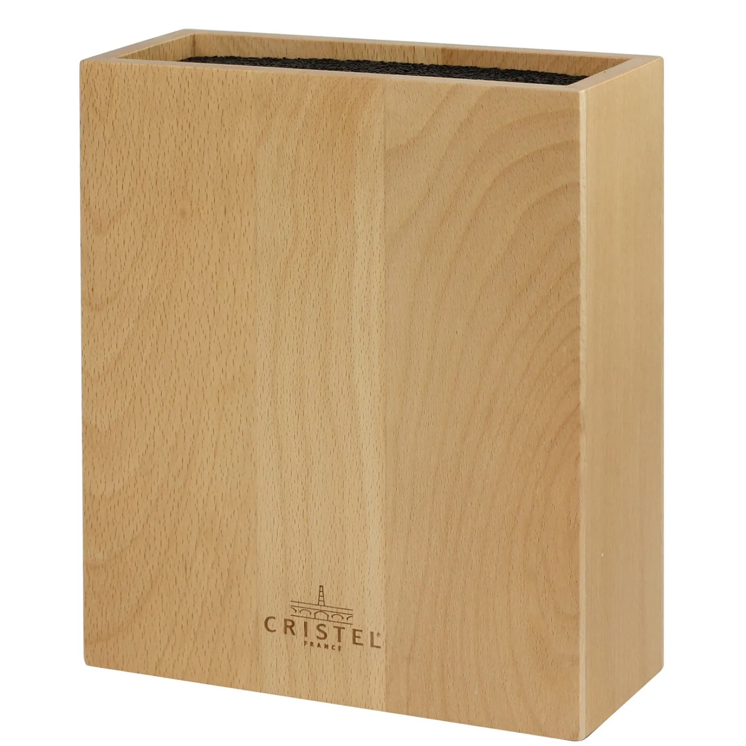CRISTEL Bloc à couteaux rectangulaire en bois de hêtre Hot