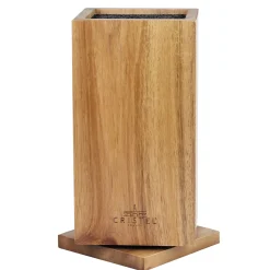 CRISTEL Bloc à couteaux rotatif en bois d'acacia Outlet