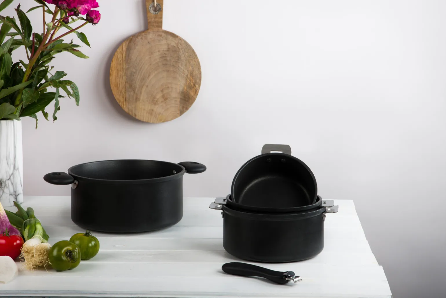 CRISTEL Casseroles Ultralu à poignée amovible Best