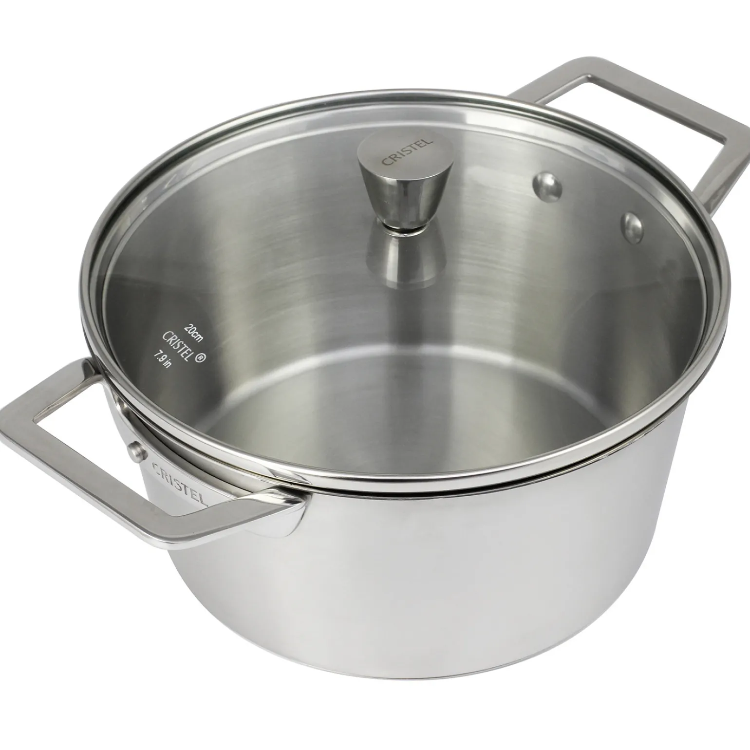 CRISTEL Faitout inox brossé avec couvercle Outlet