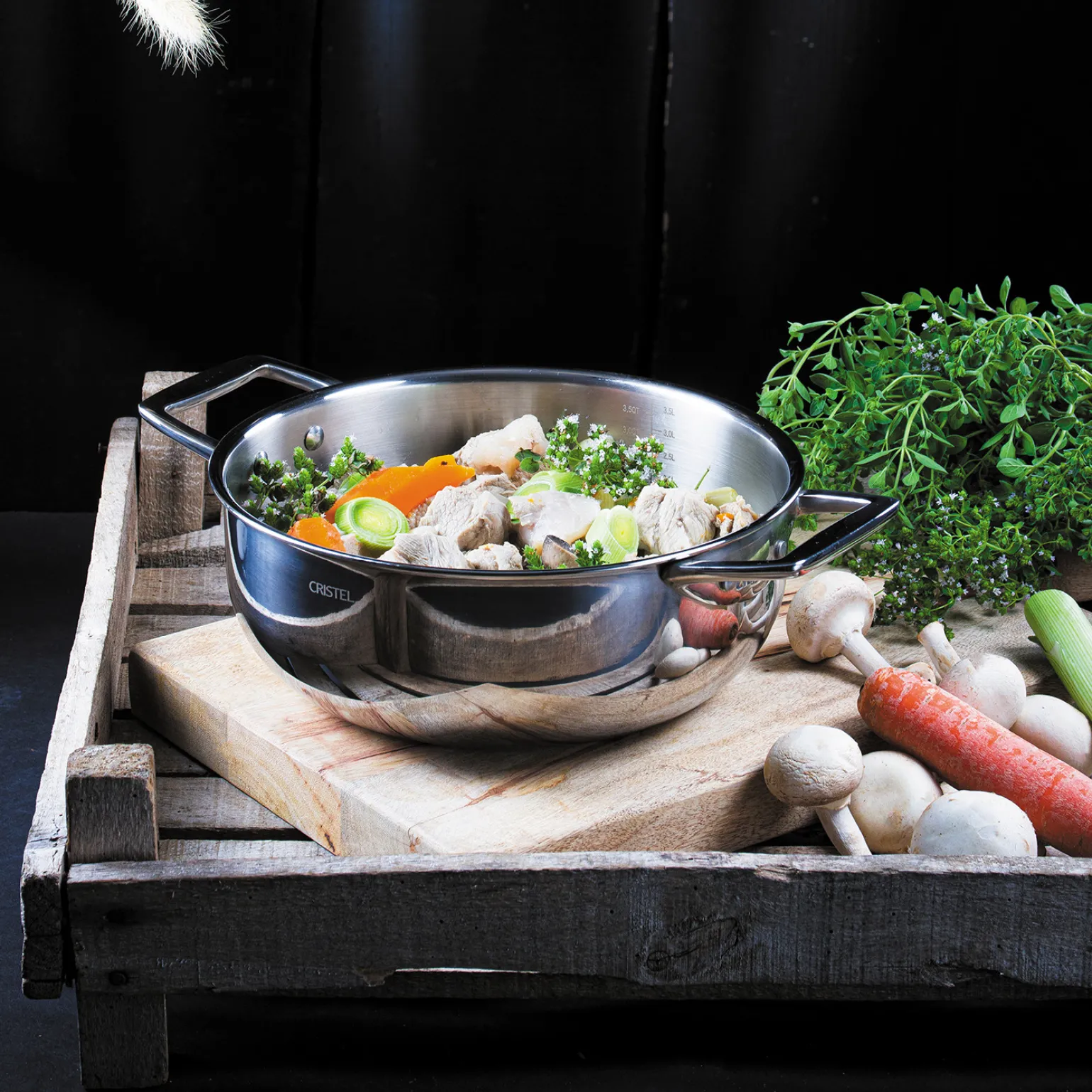 CRISTEL Faitout inox et couvercle en verre Best Sale