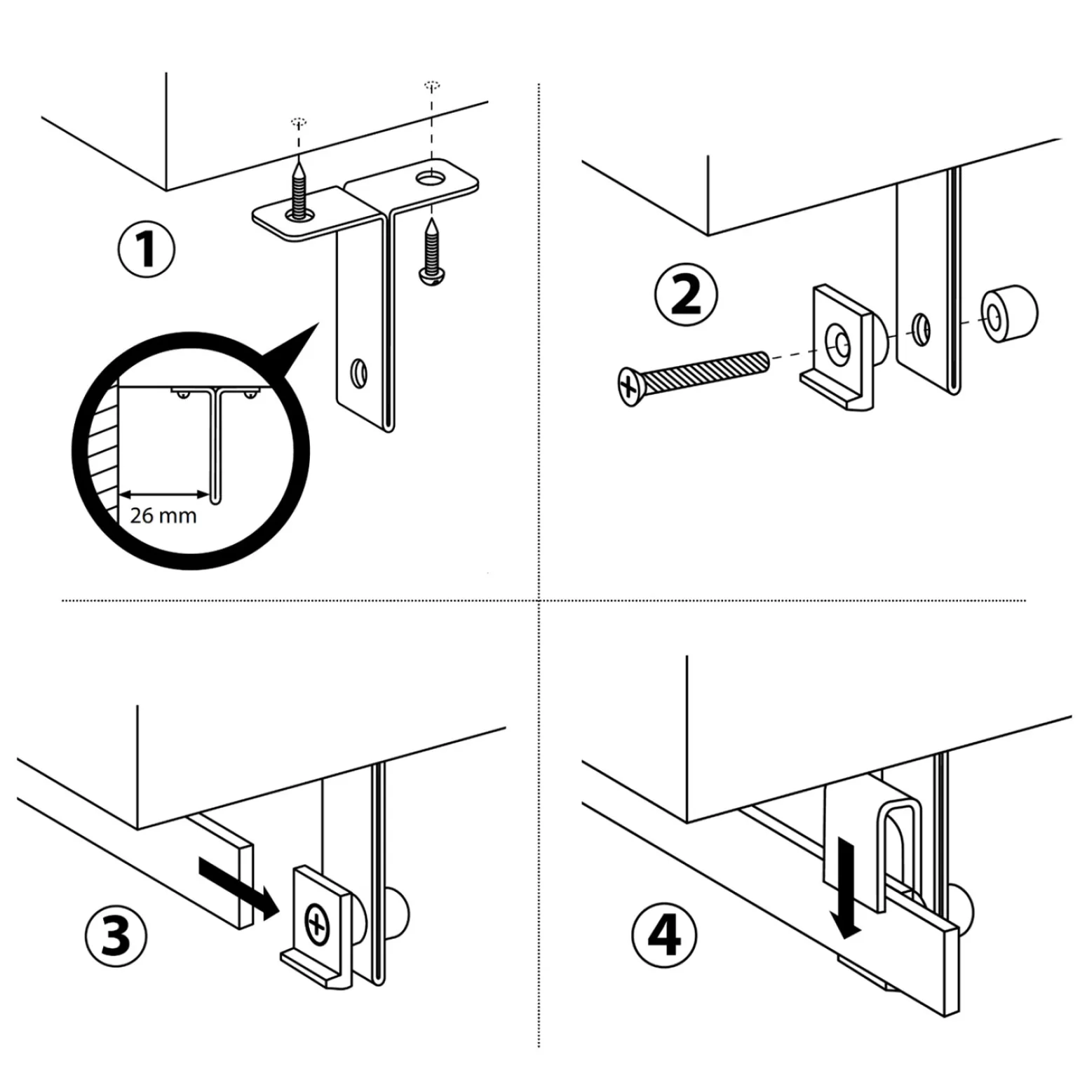CRISTEL Kit de fixation sous placard Outlet