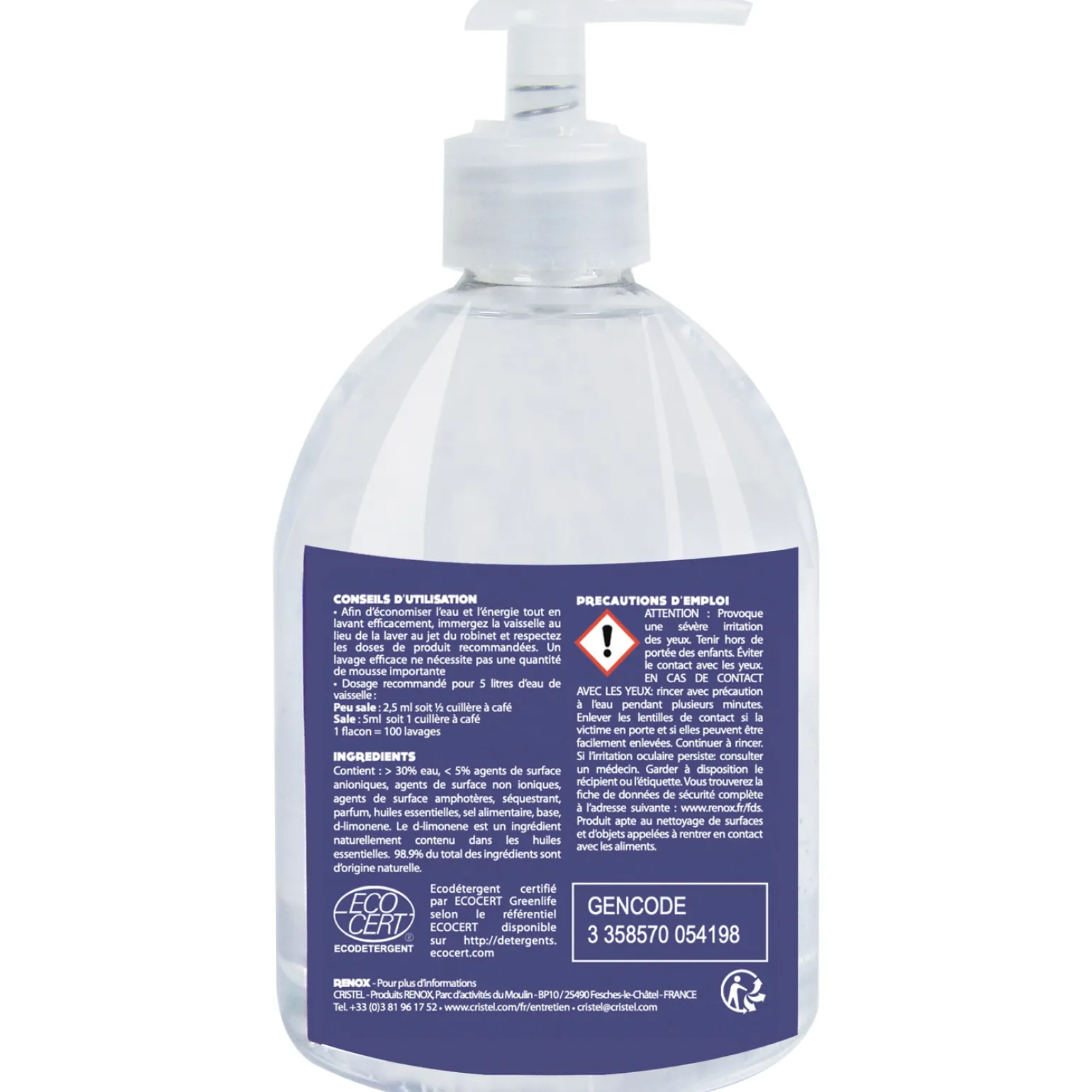 CRISTEL Nettoyant vaisselle New