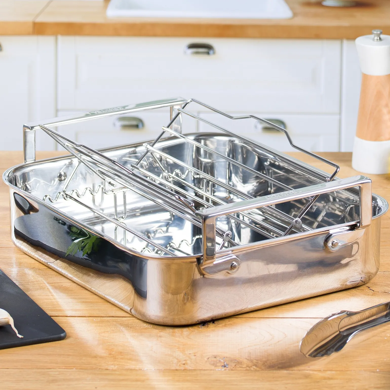 CRISTEL Plat à four inox 35 cm - avec accessoires Fashion