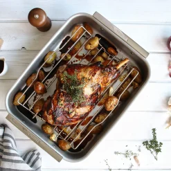 CRISTEL Plat à four inox 40 cm - avec accessoires Discount