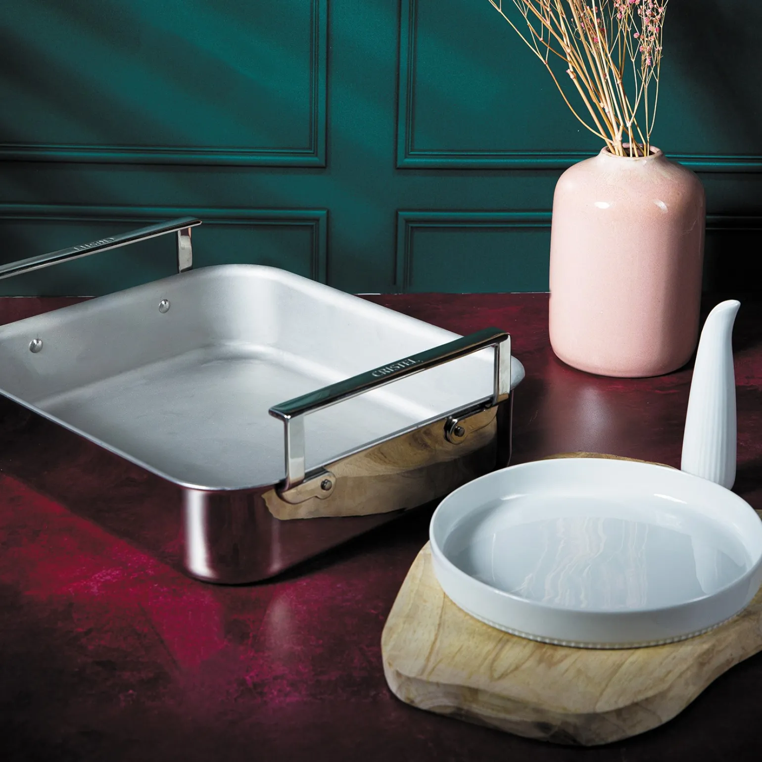 CRISTEL Plat à four inox 40 cm - sans accessoires Store
