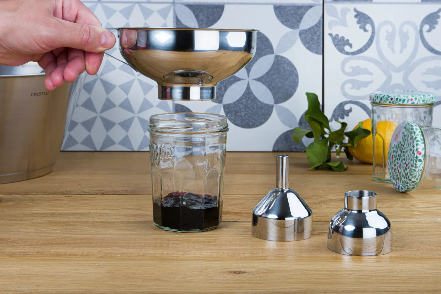 CRISTEL Set entonnoir confiture New