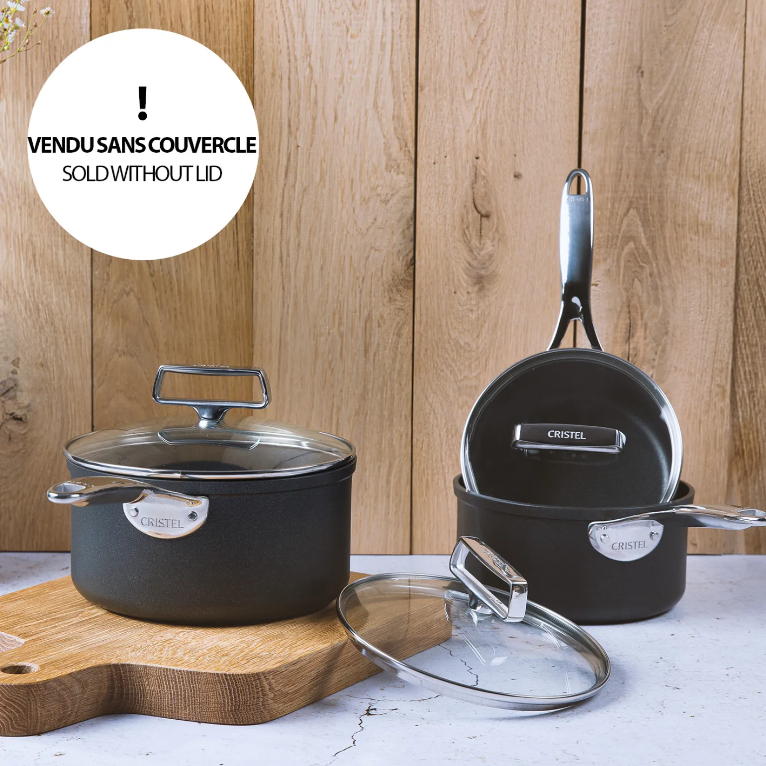 CRISTEL Série de 3 casseroles aluminium Clearance