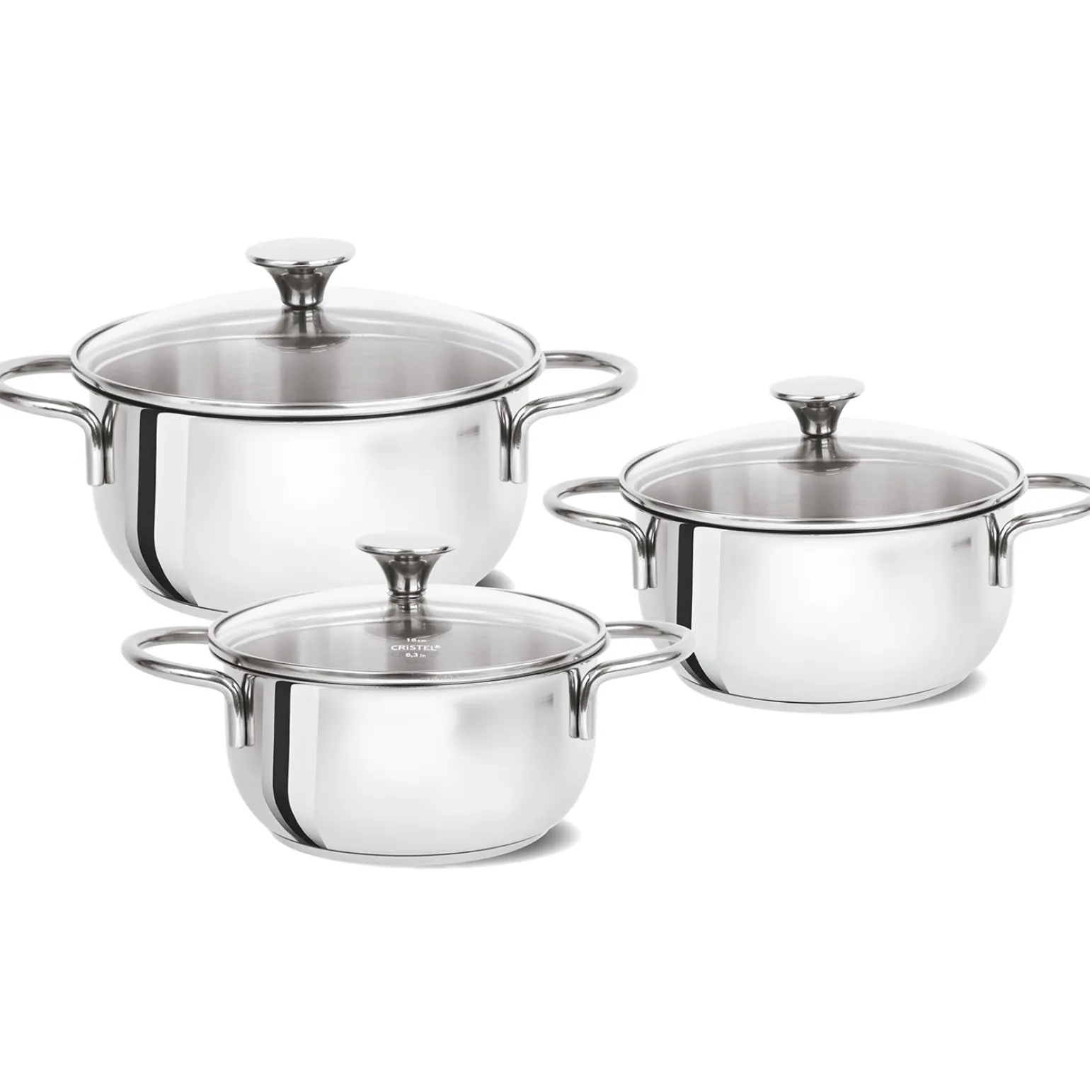 CRISTEL Série de 3 faitouts inox Master Best Sale